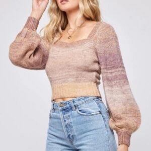 L*Space Paige Pullover Crop Sweater Size M